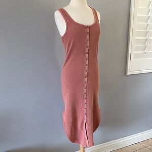 Summer Button-Down Pink Dress